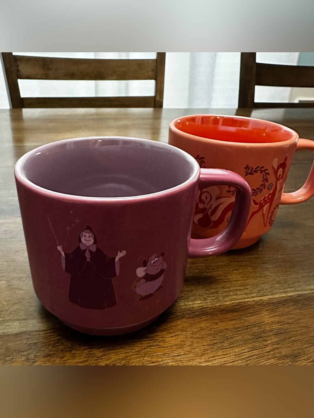 Disney Wisdom Stackable Mug Set Bambi Thumper and Cinderella Fairy Godmother - Picture 4 of 9